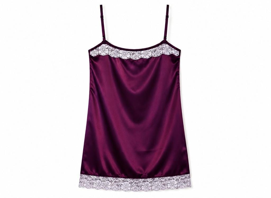 Robe de Nuit Rouge Bordeaux