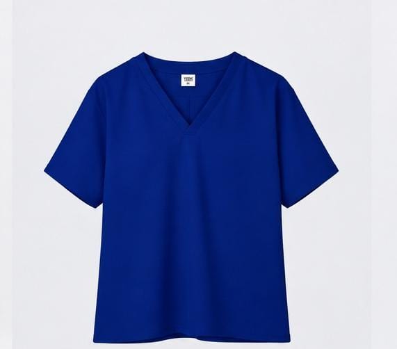 Camisole à Manche Continue Bleu Roi Tirant sur le Bleu Foncé – Encolure en V