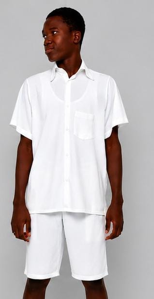 Complet Italien Tout Blanc Chemise plus Culotte
