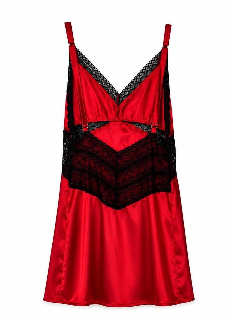 Ensemble Nuisette & Petite Culotte Rouge Vif
