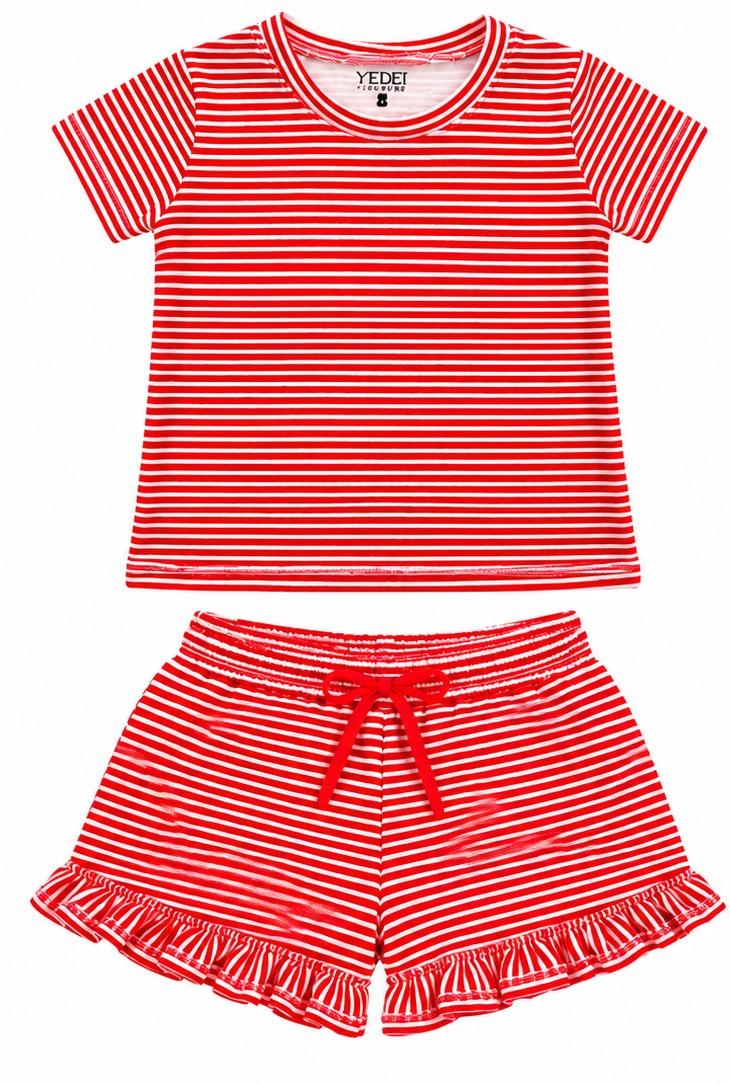 T-shirt et culotte bas plissé plissé